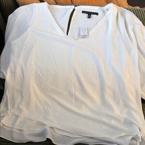 White House Black Market Elegant White Blouse